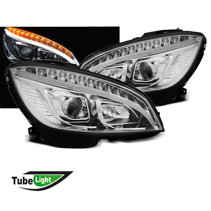Scheinwerfer Tube Light Chrom passend für Mercedes W204 07-10