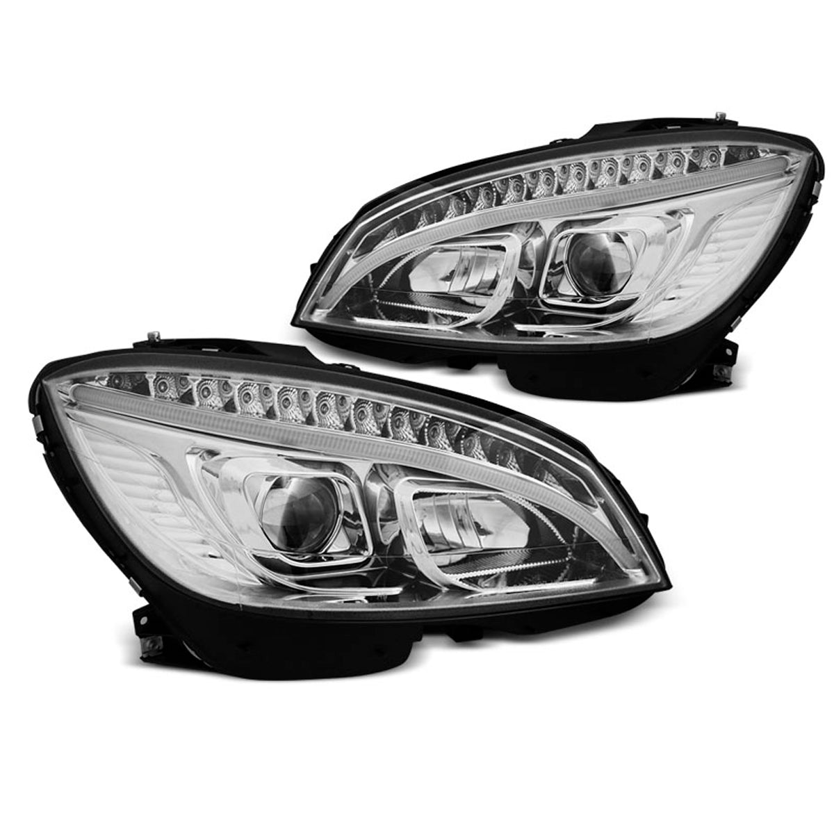 Scheinwerfer Tube Light Chrom passend für Mercedes W204 07-10