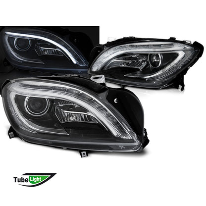 Scheinwerfer Schwarz LED passend für Mercedes M-Klasse W166 11-15