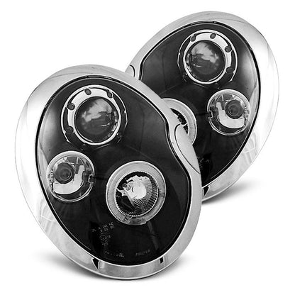 Scheinwerfer Angel Eyes Schwarz passend für BMW MINI (COOPER) 01-04