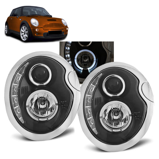 Scheinwerfer Daylight Schwarz passend für BMW MINI (COOPER) 05.01-10.06