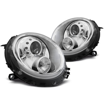 Scheinwerfer Chrom passend für BMW MINI (COOPER) 06-14