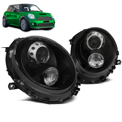 Scheinwerfer Schwarz passend für BMW MINI (COOPER) 06-14