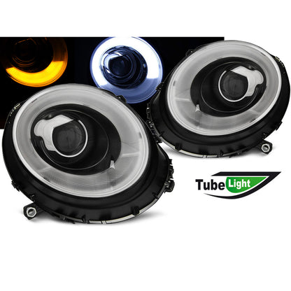 Scheinwerfer Tube Light Schwarz passend für BMW MINI (COOPER) 06-14