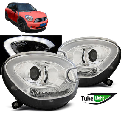 Scheinwerfer Tube Light Chrom passend für BMW MINI (COOPER) R60 R61 Countryman 10-14