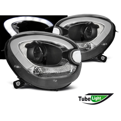 Scheinwerfer Tube Light Schwarz passend für BMW MINI (COOPER) R60 R61 Countryman 10-14