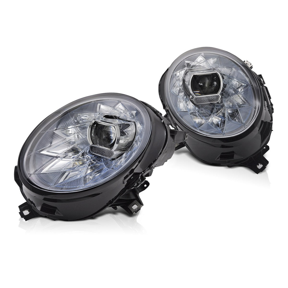 Voll-LED Scheinwerfer Schwarzer Ring passend für MINI One/Cooper (R50 R52 R53) 01-06