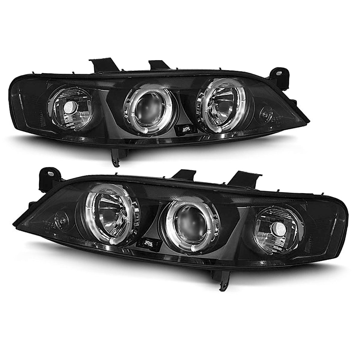 Scheinwerfer passend für Opel Vectra B 11.95-12.98 Angel Eyes Schwarz