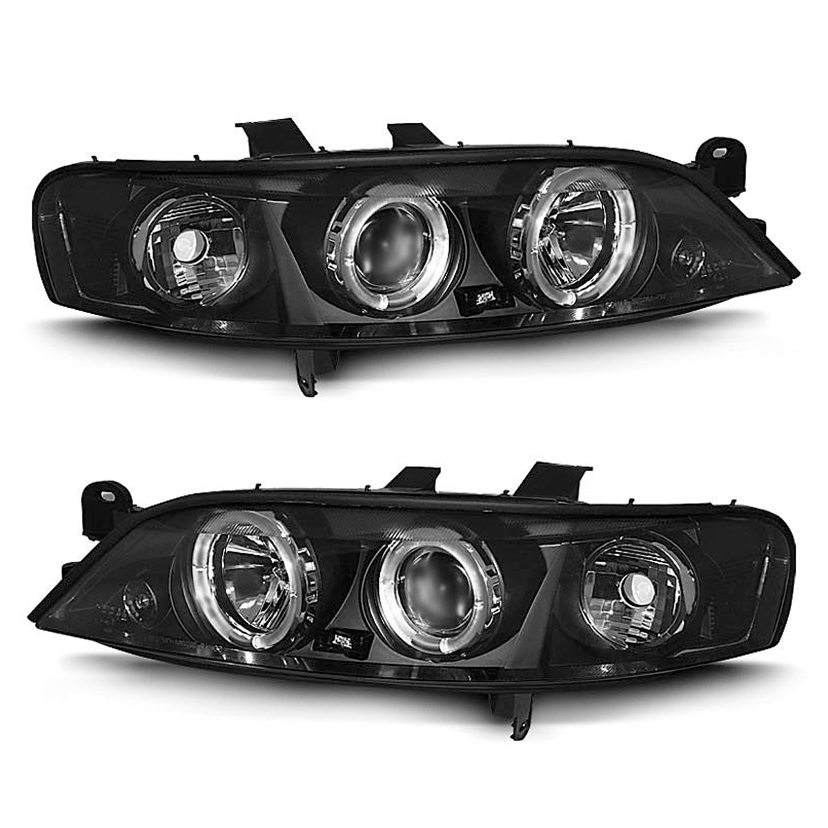Scheinwerfer passend für Opel Vectra B 11.95-12.98 Angel Eyes Schwarz