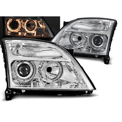 Scheinwerfer passend für Opel Vectra C 04.02-08.05 Angel Eyes Chrom