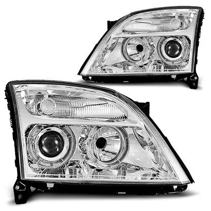 Scheinwerfer passend für Opel Vectra C 04.02-08.05 Angel Eyes Chrom