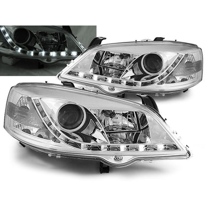 Scheinwerfer passend für Opel Astra G 09.97-02.04 Daylight Chrom
