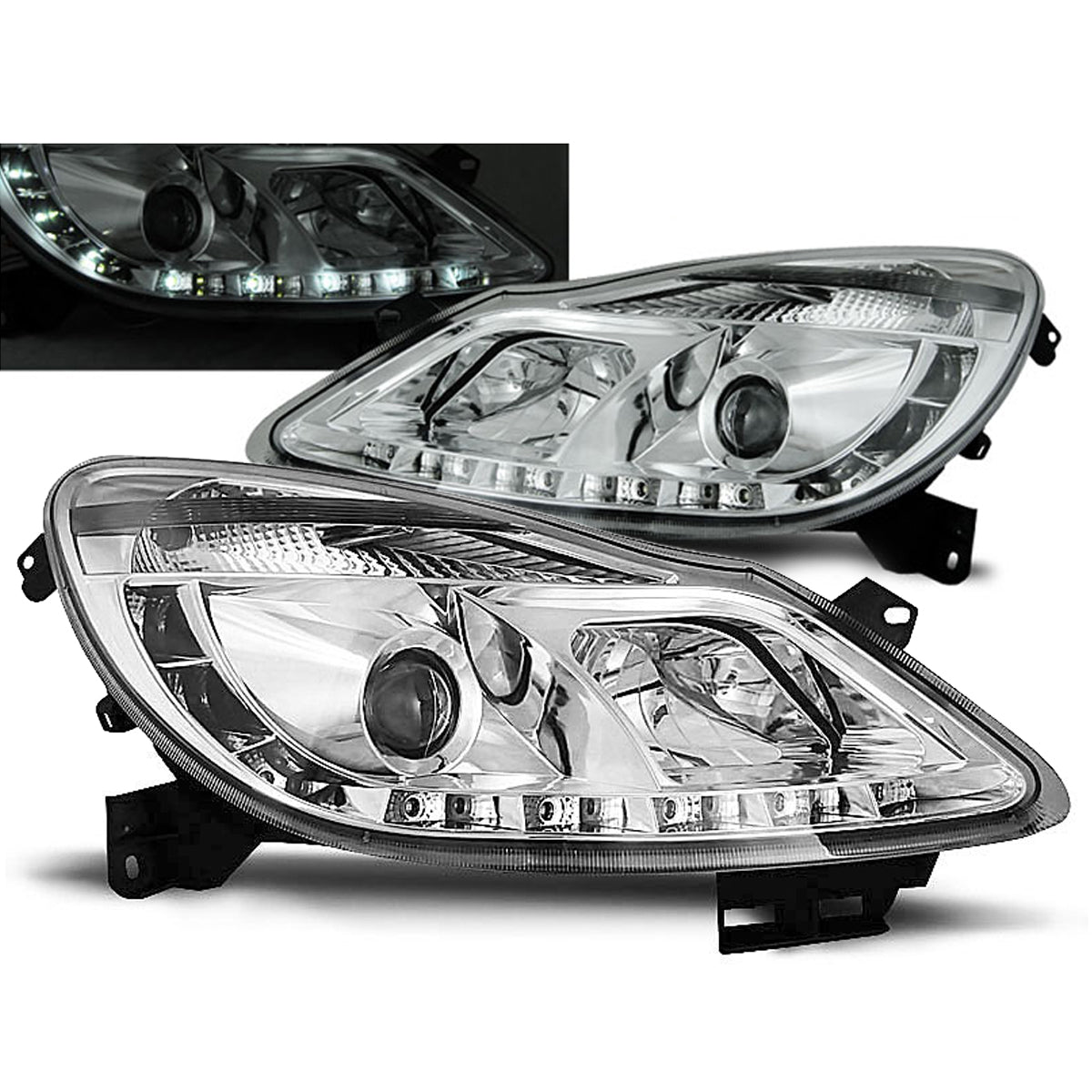 Scheinwerfer passend für Opel Corsa D 04.06-11 Daylight Chrom