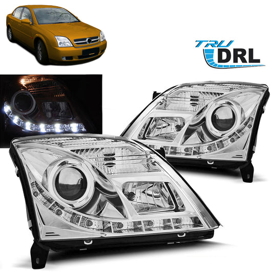 Scheinwerfer passend für Opel Vectra C 04.02-08.05 Tru DRL Chrom