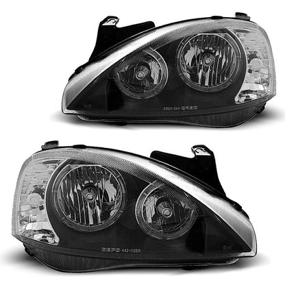 Scheinwerfer passend für Opel Corsa C 11.00-09.06 Angel Eyes Schwarz