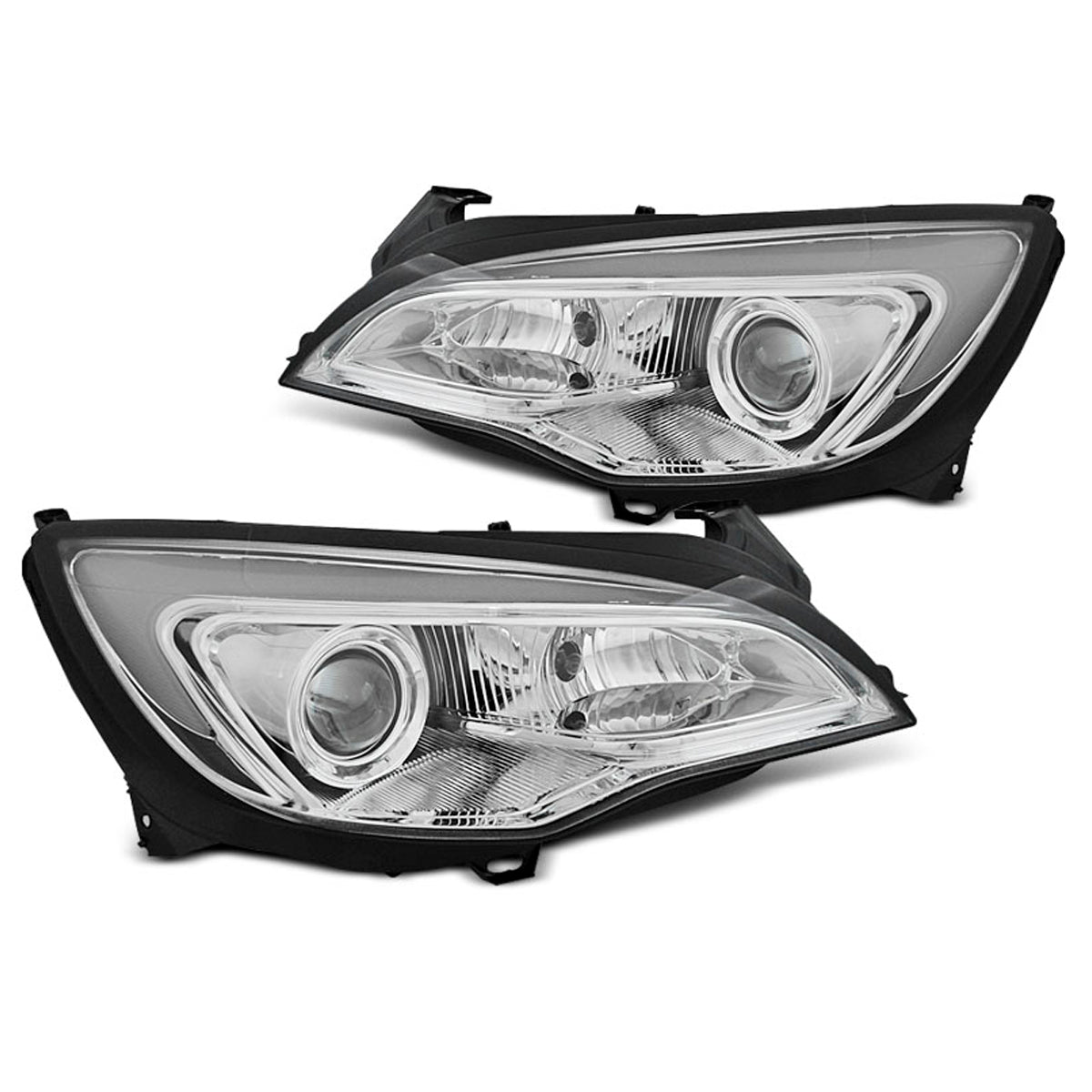 Scheinwerfer passend für Opel Astra J 10-15 Röhrenlicht Chrom