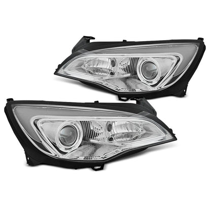 Scheinwerfer passend für Opel Astra J 10-15 Röhrenlicht Chrom