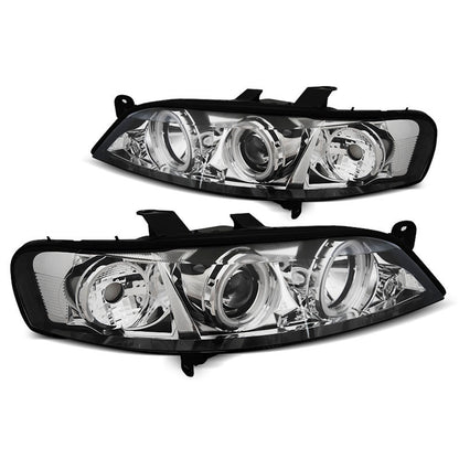 Scheinwerfer passend für Opel Vectra B 99-03.02 Angel Eyes CCFL Chrom