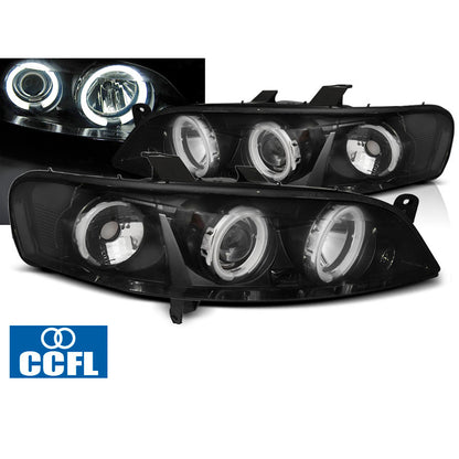 Scheinwerfer passend für Opel Vectra B 99-03.02 Angel Eyes CCFL Schwarz