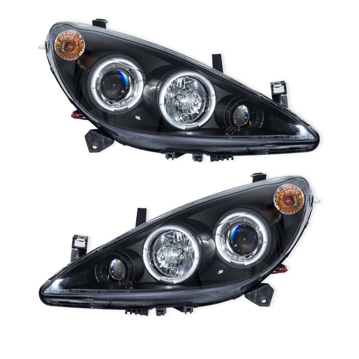 Schwarze Halogen Projektor Scheinwerfer passend für Peugeot 307 2001-2008
