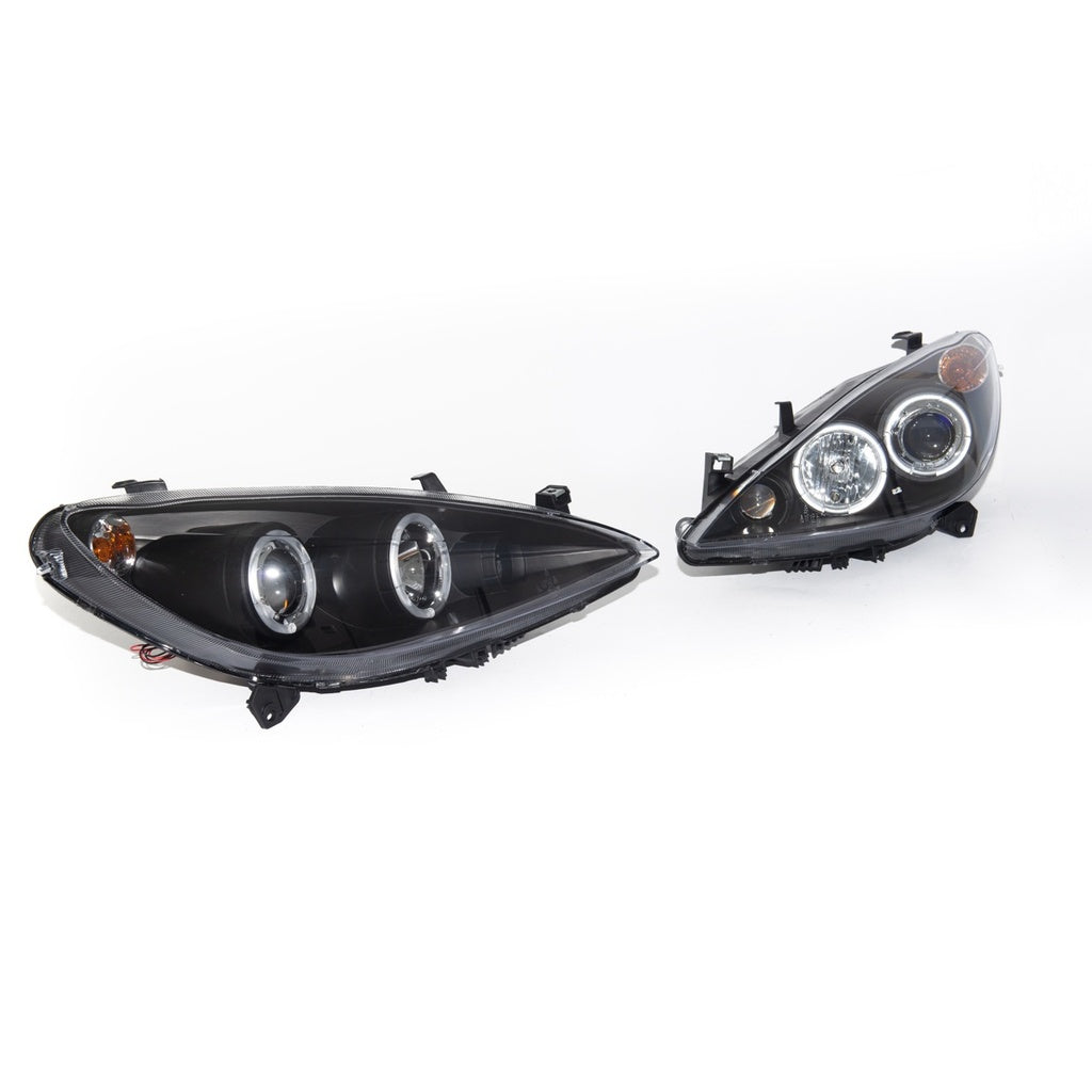 Scheinwerfer Halogen Projektor Schwarz passend für PEUGEOT 307 Schrägheck, CC und SW 2001-heute