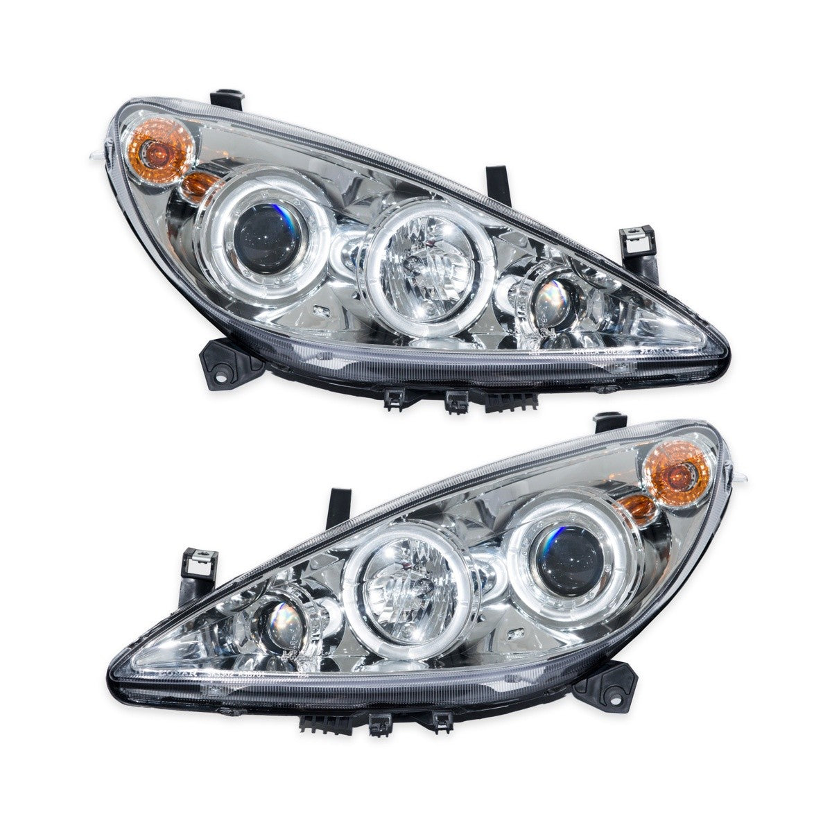 Chrom Halogen Projektor Scheinwerfer passend für Peugeot 307 2001-2009