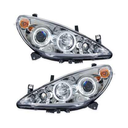 Chrom Halogen Projektor Scheinwerfer passend für Peugeot 307 2001-2009