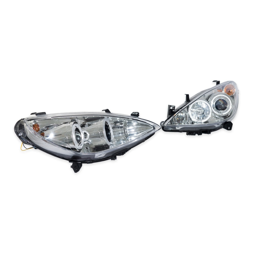 Scheinwerfer Halogen Projektor Chrome passend für PEUGEOT 307 Schrägheck, CC und SW 2001-heute