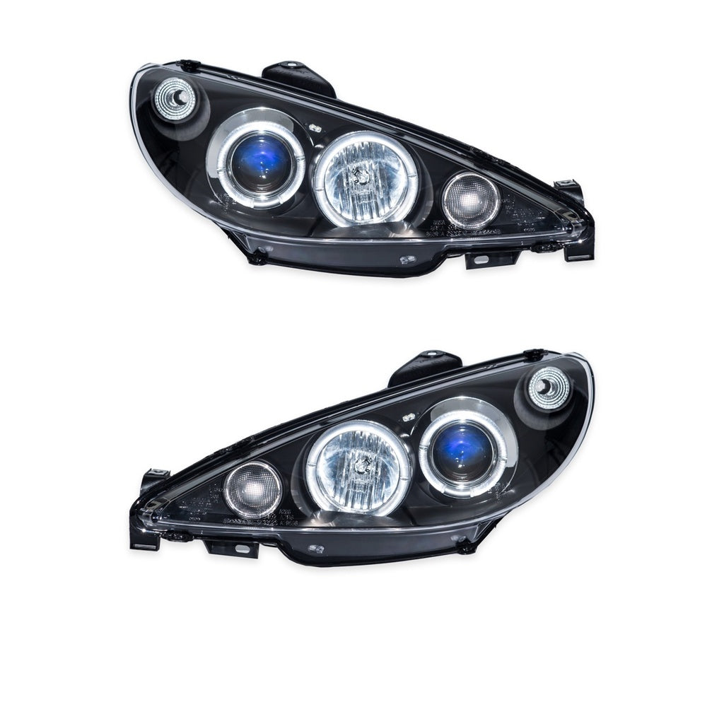 Scheinwerfer Halogen Projektor Schwarz passend für PEUGEOT 206 Schrägheck, CC und SW 1998-2012