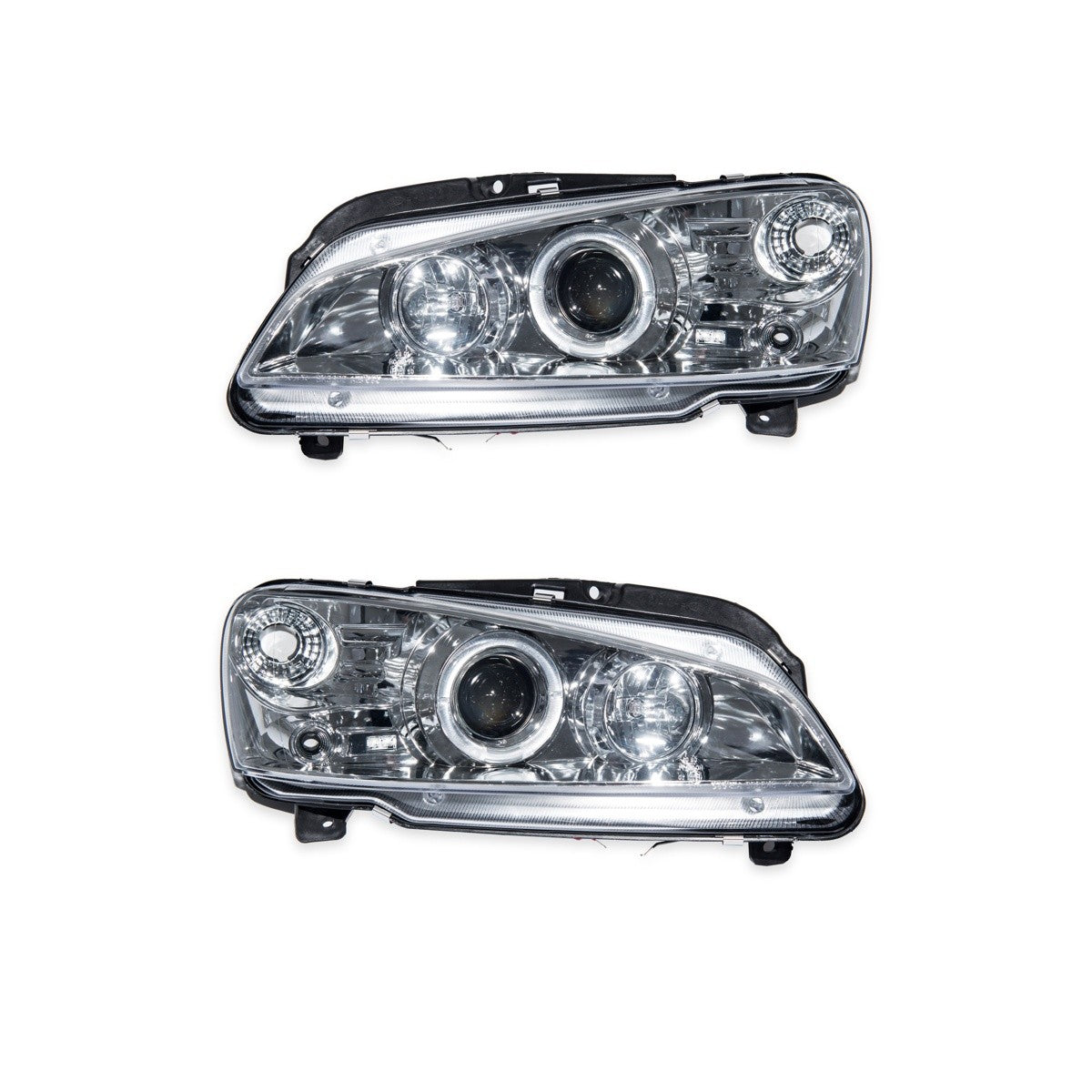 Halogen Projektor Scheinwerfer Set Chrom passend für Peugeot 106 1996-2003