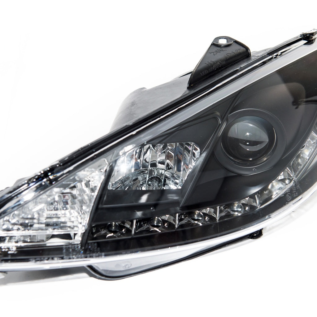 Scheinwerfer Halogen Projektor Schwarz passend für PEUGEOT 206 Schrägheck, CC und SW 1998-2012
