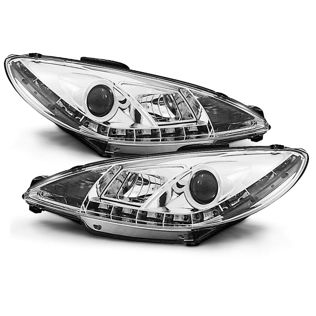 Scheinwerfer passend für Peugeot 206 10.98-02 Daylight Chrom