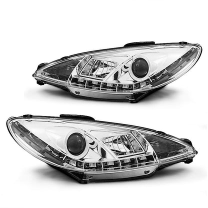 Scheinwerfer passend für Peugeot 206 10.98-02 Daylight Chrom