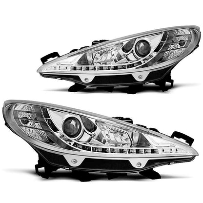 Scheinwerfer passend für Peugeot 207 05.06-06.12 Daylight Chrom