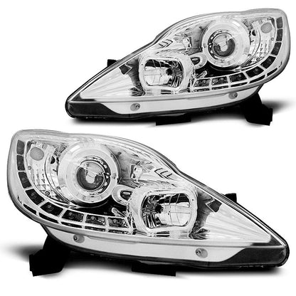 Scheinwerfer passend für Peugeot 107 05-11 Daylight Chrom