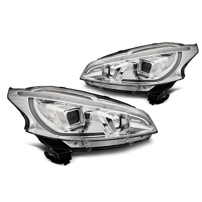 Scheinwerfer passend für Peugeot 208 4.12-06.15 Tube Light Chrom