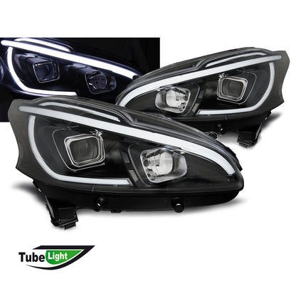 Scheinwerfer passend für Peugeot 208 4.12-06.15 Tube Light Schwarz