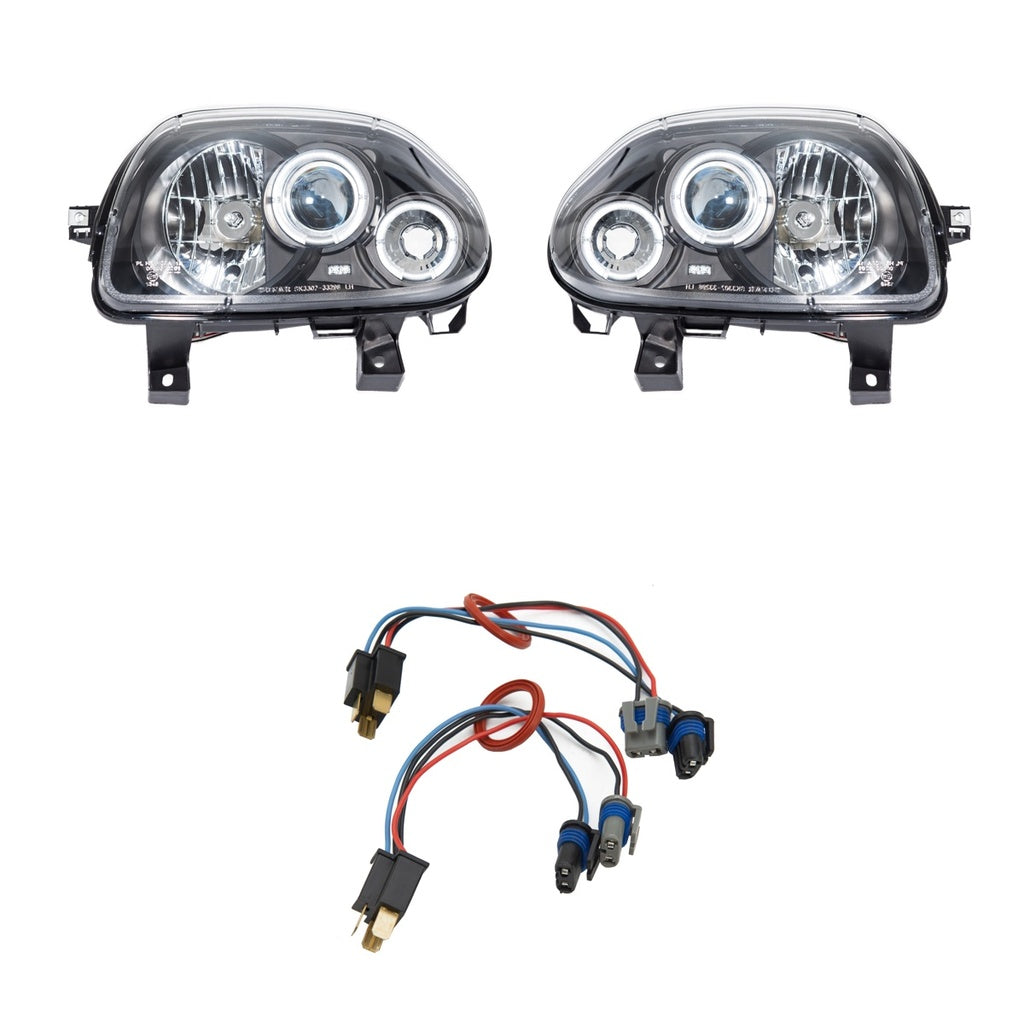 Scheinwerfer Halogen Schwarz passend für RENAULT CLIO II (BB, CB) 1998-2001