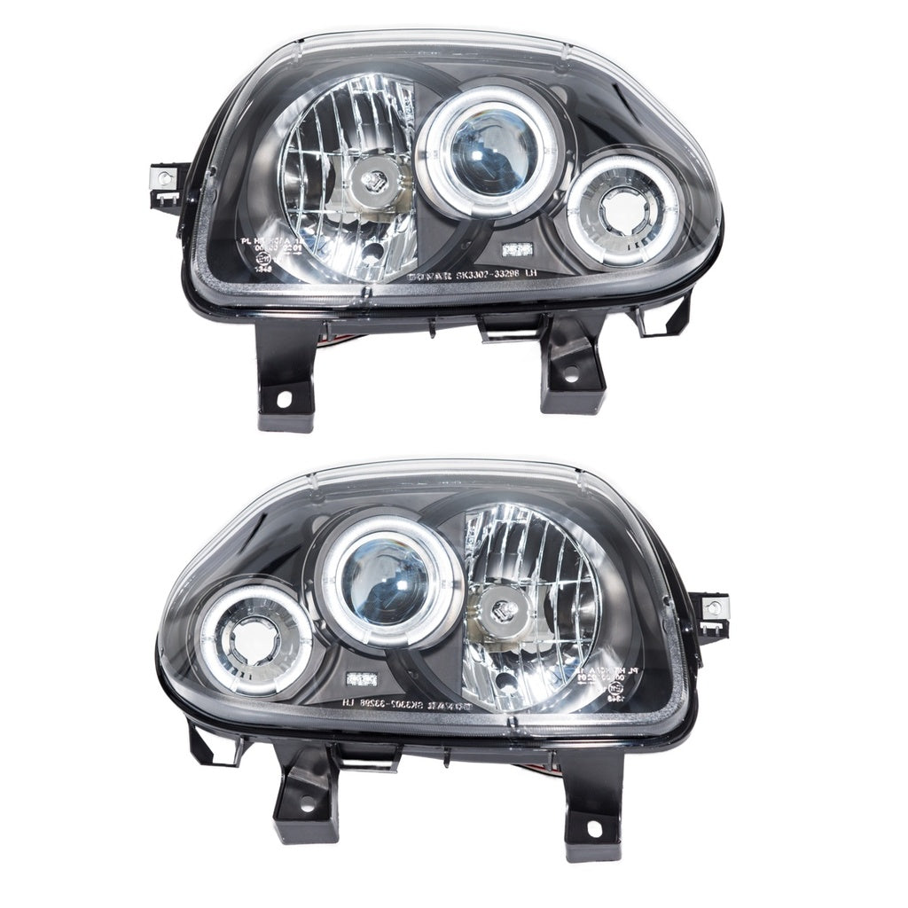 Scheinwerfer Halogen Schwarz passend für RENAULT CLIO II (BB, CB) 1998-2001