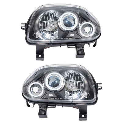 Scheinwerfer Halogen Schwarz passend für RENAULT CLIO II (BB, CB) 1998-2001