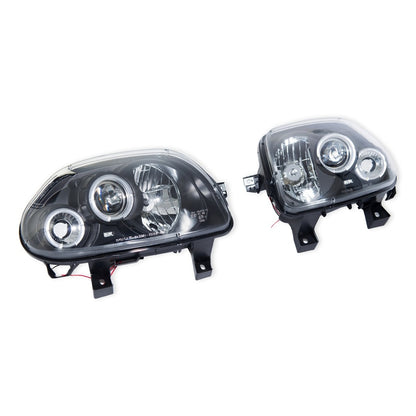Scheinwerfer Halogen Schwarz passend für RENAULT CLIO II (BB, CB) 1998-2001