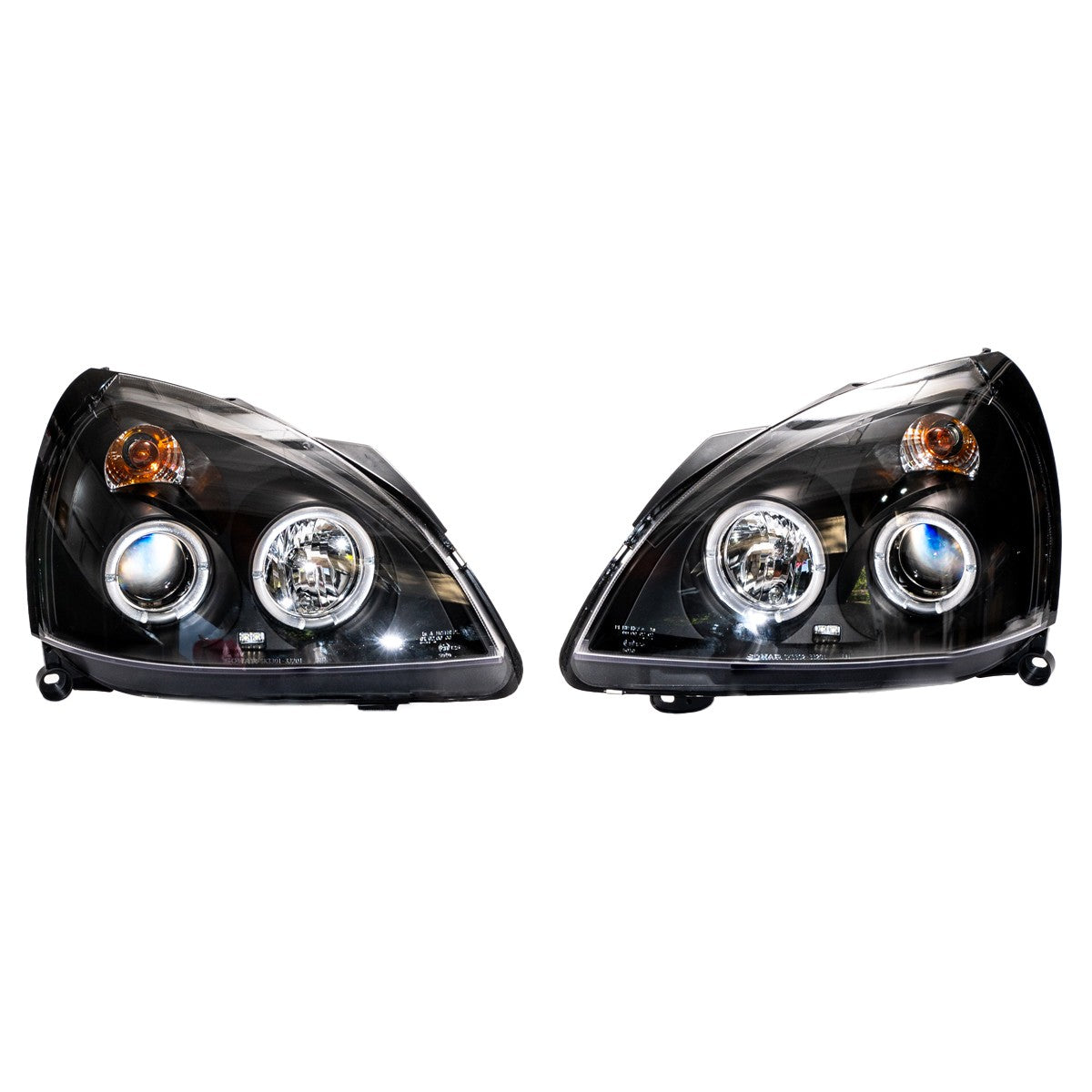Halogen-Scheinwerfer Schwarz passend für Renault Clio II 2001-2005