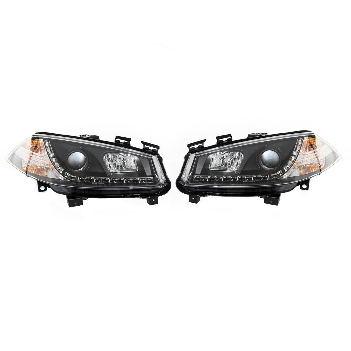 Schwarze Halogen Scheinwerfer Set passend für Renault Megane II 2003-2009