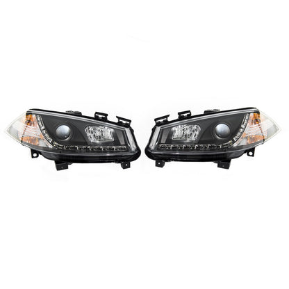 Schwarze Halogen Scheinwerfer Set passend für Renault Megane II 2003-2009