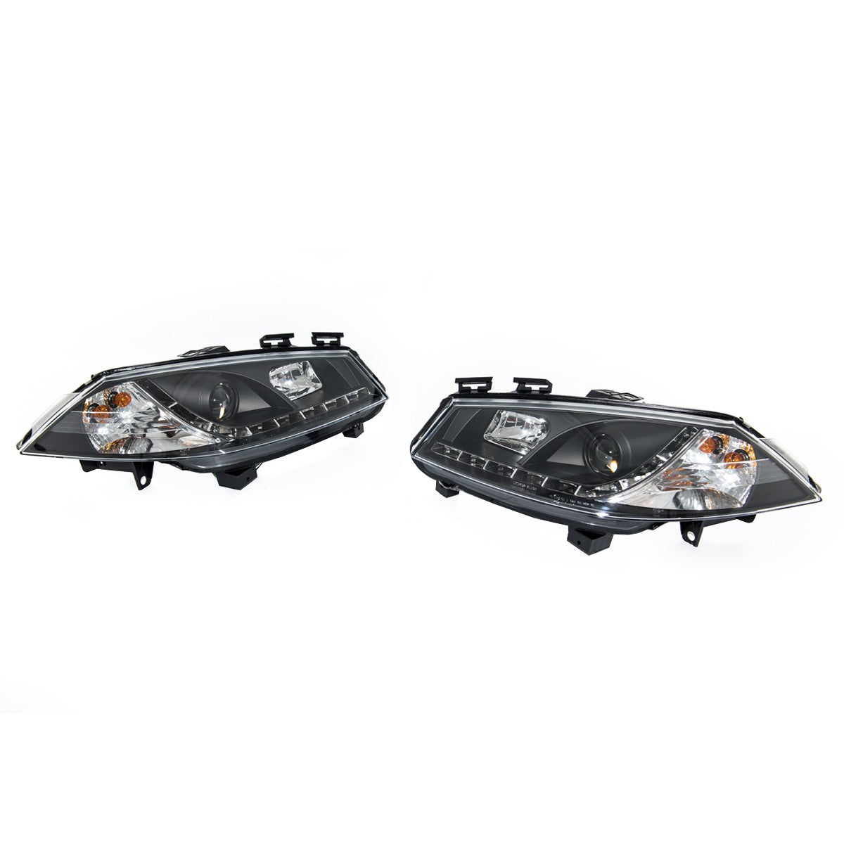 Schwarze Halogen Scheinwerfer Set passend für Renault Megane II 2003-2009