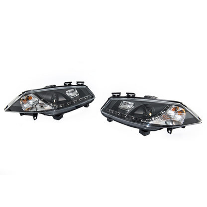 Schwarze Halogen Scheinwerfer Set passend für Renault Megane II 2003-2009