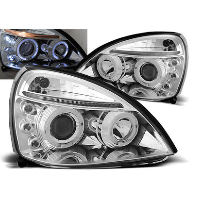 Scheinwerfer Renault Clio II 06.01-09.05 Angel Eyes Chrom