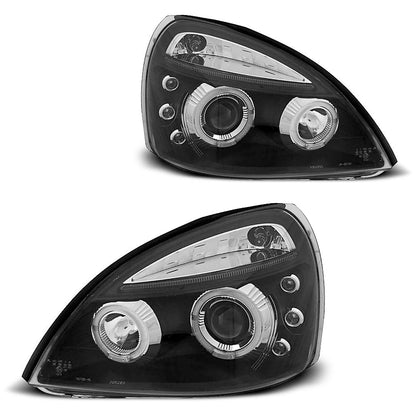 Scheinwerfer Renault Clio II 06.01-09.05 Angel Eyes Schwarz
