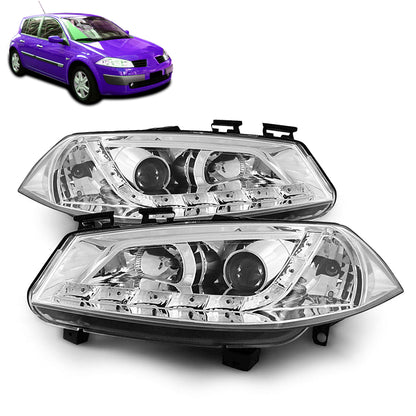 Scheinwerfer Renault Megane II 11.02-12.05 Tagfahrlicht Chrom