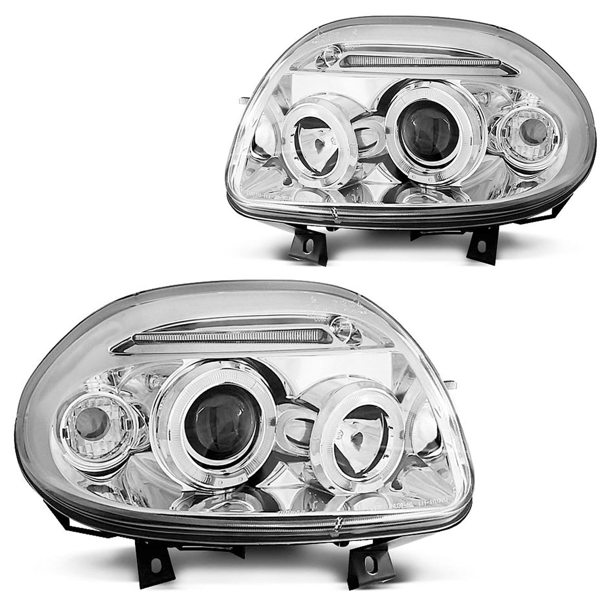 Scheinwerfer Renault Clio II 09.98-05.01 Angel Eyes Chrom